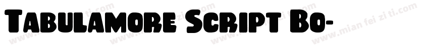 Tabulamore Script Bo字体转换